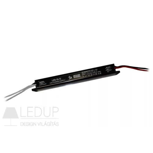 LEDis LDS-18-12, slim LED tápegység, 18W / 12V