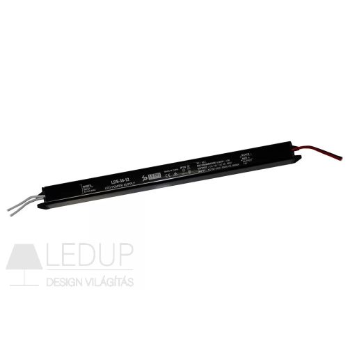 LEDis LDS-36-12, slim LED tápegység, 36W / 12V