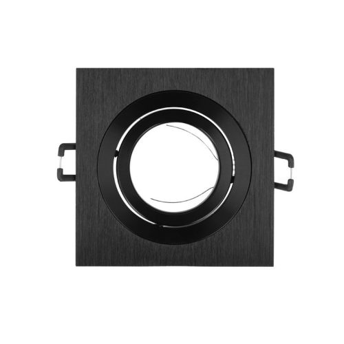 LEDline® downlight aluminium square adjustable SLIM black brushed AKROS