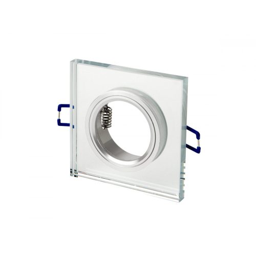 LEDline Downlight glass square silver 90x28x10mm(65mm)