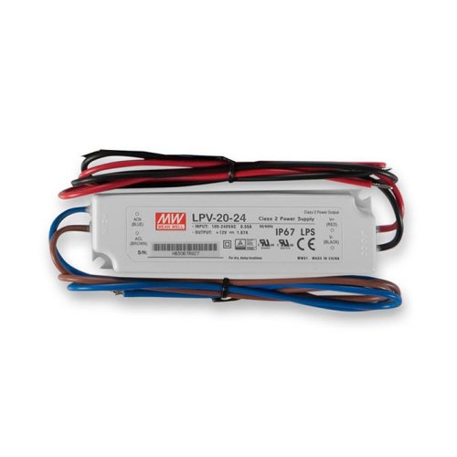 MW LPV-20-24 IP67 118x35x26mm 24V DC