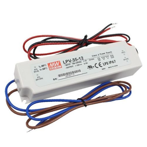 MW LPV-35-12 IP67 148x40x30 mm 12V DC