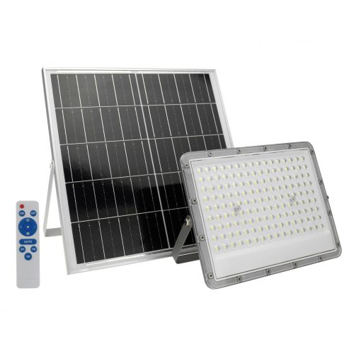 SPECTRUMLED SZÜRKE MOZGÁSÉRZÉKELŐS NAPELEMES LED REFLEKTOR 200W 1800LM HIDEG FEHÉR