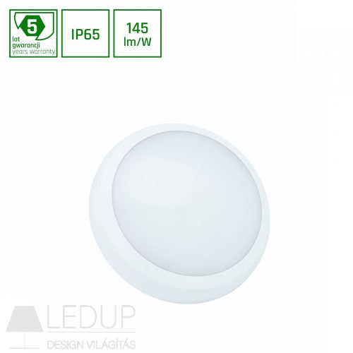 NYMPHEA CITY PRO 2 18/24W CCT 230V 120DEG IP65 IK08 FI320X80MM WHITE ROUND 5Y WARRANTY