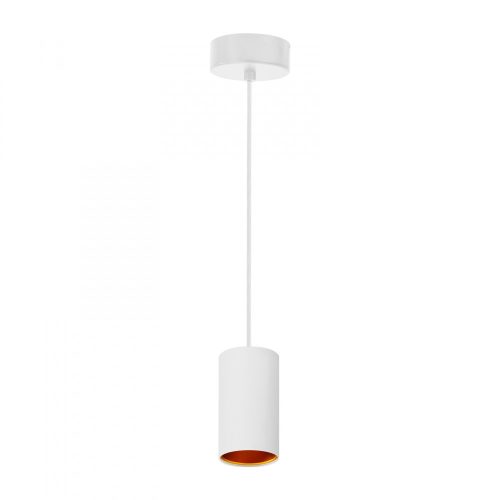 CHLOE GU10 x1 IP20 pendant lamp FEHÉR golden kerek base