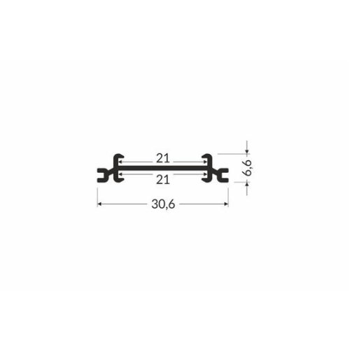 TOPMET LED tartó profil VARIO30 2000 mm