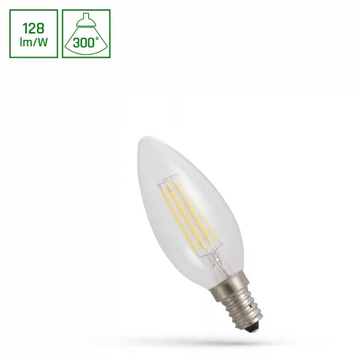 LED gyertya E14 230V 5.5W COG WW üveg